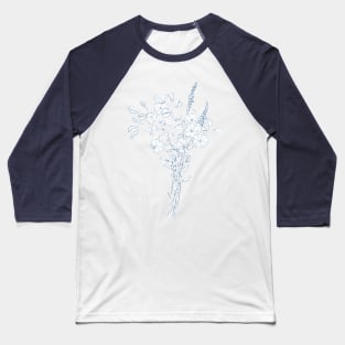 eucalyptus leaf and flower line drawing Baseball T-Shirt